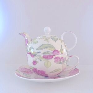 British Empire Ware Porcelain Tea for One Set with Rose Design